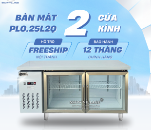 Bàn Mát PLO.25L2Q Quạt Lạnh - Có Mặt Bàn Sơ Chế Đa Năng