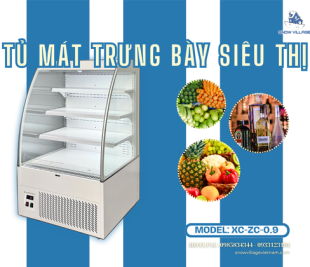 Tủ mát trưng bày siêu thị XC-ZC-0.9 – Trưng bày tiện lợi, bảo quản tươi ngon
