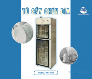 Tủ sấy chén đĩa YTP-380B là giải pháp sấy khô và khử khuẩn hiệu quả cho bếp ăn chuyên nghiệp