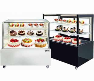 Tủ bánh kem 1.2m 3 tầng sấy 4 mặt kính