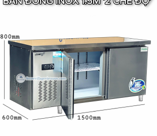 Bàn đông inox 1.5m Snow Village