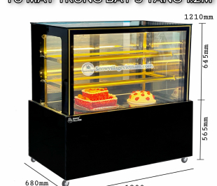 Tủ mát trưng bày bánh kem 1.2m 3 tầng mới nhất tại Việt Nam