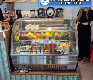 Tủ mát mini trưng bày bánh ngọt để bàn - quầy bar