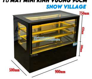 Tủ bảo quản trưng bày các loại bánh ngọt, sữa chua, panna cotta,...
