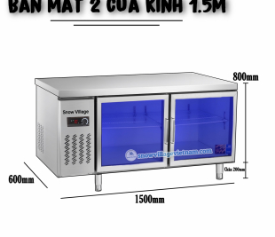 Bàn kính size 1,5m Snow Village chuyên để bảo quản thực phẩm