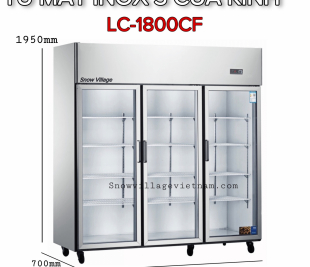 Tủ mát Coil bảo quản 3 cửa kính dung tích lớn 