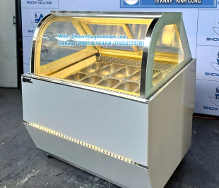 Tủ Kem Ý kính cong sang trọng