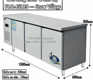 Bàn inox đông mát kích thước lớn cho quán ăn, nhà hàng, cafe,...