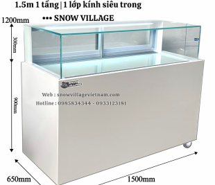 Tủ trưng bày 1 tầng thiết kế mẫu mới 