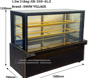 Tủ trưng bày bánh sinh nhật 3 tầng 