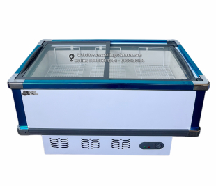 Tủ đông cửa lùa trưng bày hải sản, thịt, cá,...