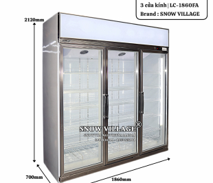 Tủ mát 3 cửa kính cao cấp 