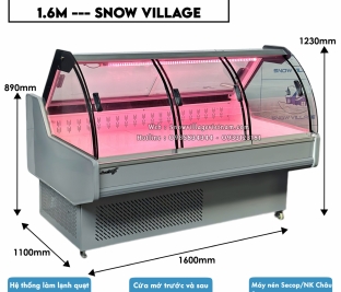 Tủ trưng bày thịt tươi 1.6m Snow Village