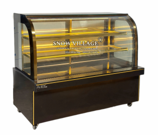 Tủ bánh kem kính cong 1.5m 3 tầng