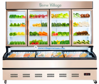 Tủ trên mát dưới đông siêu thị LMD-2218QK