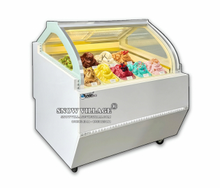 Tủ đông trưng bày kem  kính cong 10 khay BL-1.0