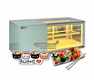 Tủ mát trưng bày sushi - bánh ngọt kính vuông 1.5m SS-1.5V