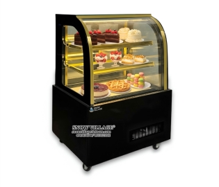 Tủ bánh kem kính cong 90cm 3 tầng