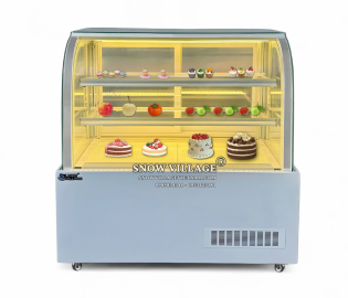 Tủ bánh kem kính cong 1.2m 3 tầng
