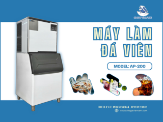 Máy làm đá viên AP-200 công suất lớn đáp ứng nhu cầu kinh doanh chuyên nghiệp