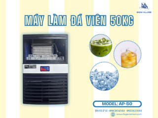 Máy làm đá viên AP-50 nhỏ gọn, đáp ứng nhu cầu làm đá mỗi ngày