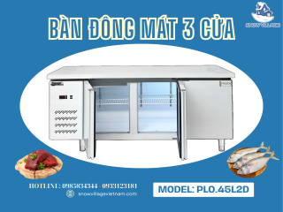 Bàn Lạnh Inox 1m8 PLO.45L2D – Vừa Sơ Chế, Vừa Bảo Quản Thực Phẩm Hiệu Quả 
