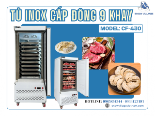 Tủ Inox Cấp Đông 9 Khay CF-430 – Giải Pháp Cho Nhà Hàng Trung Hoa