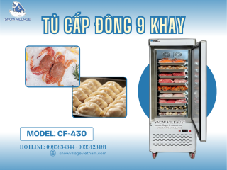 Cấp Đông Nhanh Cho Hải Sản, Há Cảo, Thực P hẩm Sơ Chế Với Tủ Đông 9 Khay CF-430