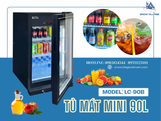 Tủ Mát Mini 90L Snow Village LC-90B – Giải Pháp Trưng Bày Chuẩn Khách Sạn