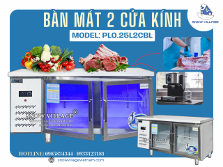 Vừa trưng bày, vừa chế biến – Tối ưu quầy bar chỉ với 1 thiết bị, Bàn mát 2 cửa 1m5 PLO.25L2CBL