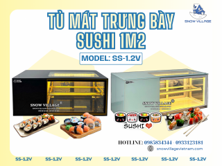 Tủ mát mini kính vuông 1m2 SS-1.2V – Giữ lạnh vừa đủ, giữ trọn tình yêu món ăn.