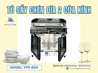 Tủ sấy chén đĩa 2 cửa YTP-850 - Giải pháp sấy khô và diệt khuẩn hiệu quả cho nhà bếp sạch sẽ.