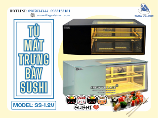 Bí quyết giữ sushi & bánh ngọt luôn tươi ngon tại quầy - Sở hữu Tủ mát mini SS-1.2V!