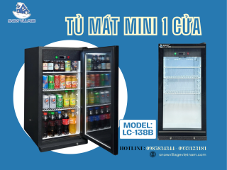 Tủ Mát Mini 138L Có Khóa – Giải Pháp Trưng Bày An Toàn Ngoài Trời
