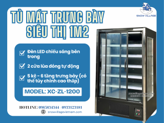 Tủ mát chuyên dụng XC-ZL-1200 Snow Village mới, nâng tầm không gian siêu thị của bạn.