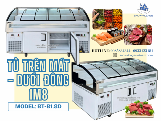 Hải sản tươi sống, thịt ngon tuyệt – Tủ Trên Mát Dưới Đông BT-B1.8D giữ trọn chất lượng.