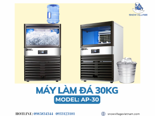 Đá Sạch Không Chờ Đợi – Là Có Ngay Sau 15 Phút Với Máy Làm Đá 30kg Của Snow Village