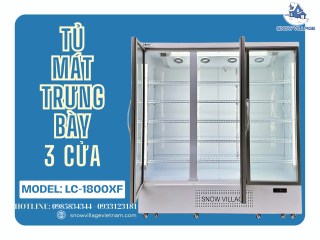 Đúng Chuẩn Cho Cửa Hàng Thực Phẩm Hiện Đại Khi Sở Hữu Tủ Mát 3 Cửa Kính LC-1800XF