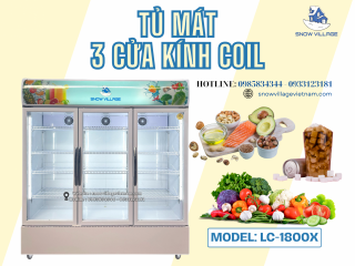Thiết kế năng động, làm lạnh tối ưu - Trải nghiệm ngay Tủ mát 3 cửa kính LC-1800X