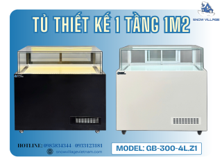 Tủ Mát Trưng Bày 1 Tầng GB-300-4L.Z1 – Tích Hợp Khoang Lưu Trữ Ẩn Tiện Lợi 