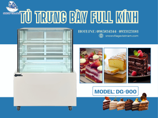 Tủ Bánh Full Kính Không Viền – Xu Hướng Trưng Bày Được Nhiều Tiệm Bánh Lựa Chọn 