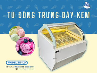 Tủ đông trưng bày kem tươi BL-1.0 mang đến giải pháp bảo quản và trưng bày chuyên nghiệp