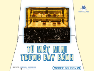 Tủ mát mini 2 tầng 70cm GB-100V.Z1 nhỏ gọn sang trọng cho quầy bar