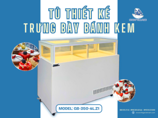 Tủ bánh kem 1 tầng GB-350-4L.Z1 là lựa chọn tinh tế cho không gian trưng bày hiện đại