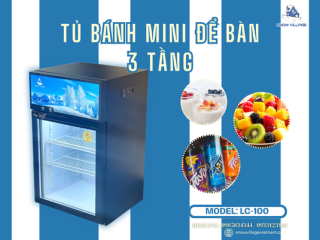Tủ mát mini 1 cửa kính LC-100 nhỏ gọn, tiết kiệm chi phí