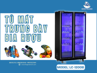 Tủ mát trưng bày bia rượu LC-1200B sang trọng, tối ưu không gian trưng bày