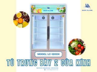 Tủ mát 2 cửa kính LC-1200X bảo quản thực phẩm và đồ uống hiệu quả