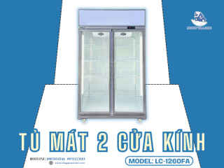 Tủ mát trưng bày 2 cửa kính LC-1260FA giải pháp trưng bày thực phẩm chuyên nghiệp
