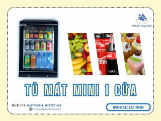 Tủ mát mini 1 cửa kính LC-90B là giải pháp bảo quản gọn gàng cho không gian nhỏ