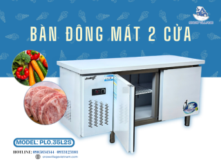 Bàn đông mát 2 cửa Inox PLO.35L2S đa năng cho bếp và quầy bar